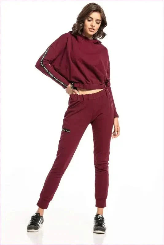 Drawstring Trousers Simple Style Fashion