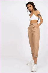 Eco Leather 7/8 Pants Unique Fashion Style