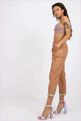 Eco Leather 7/8 Pants Unique Fashion Style