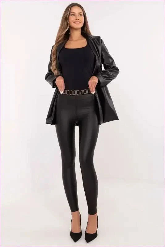 Eco Leather Fashion Leggings for Unique Style