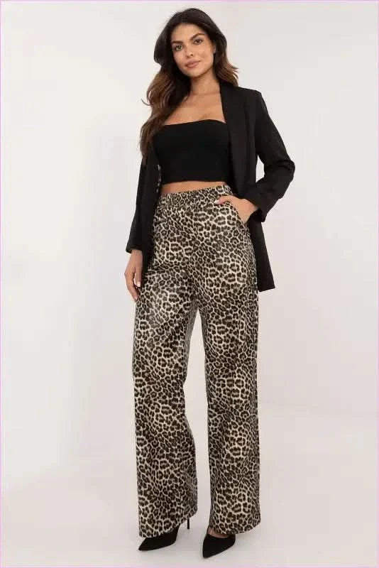 Eco Leather High Waist Fashion Pants