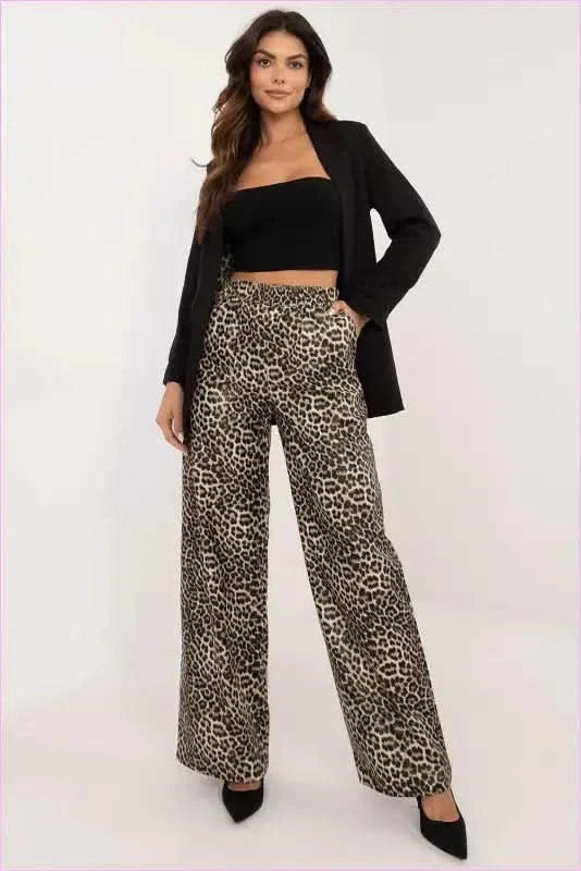 Eco Leather High Waist Fashion Pants