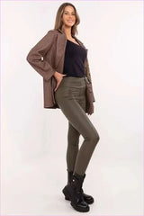 Eco Leather Leggings Unique Fashion Style