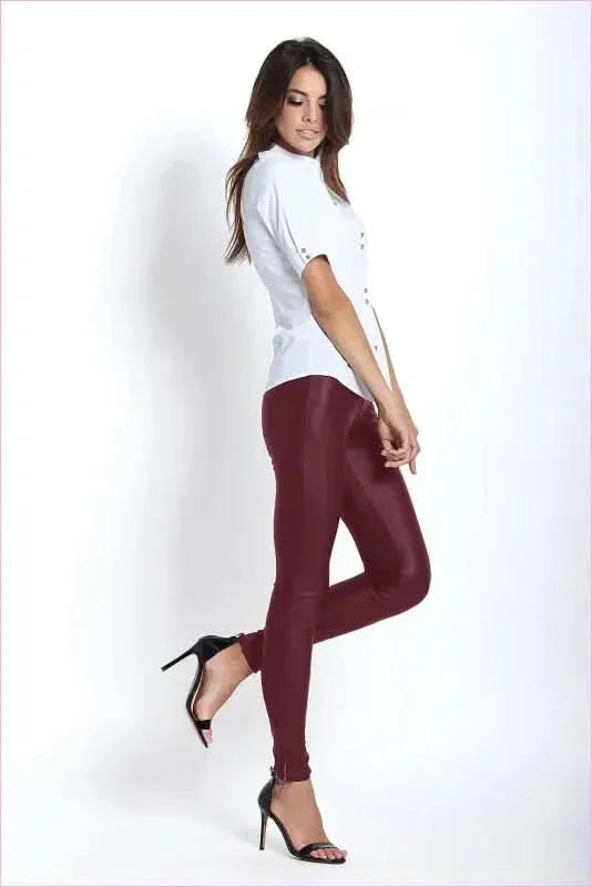 Eco Leather Leggings Unique Style Fashion