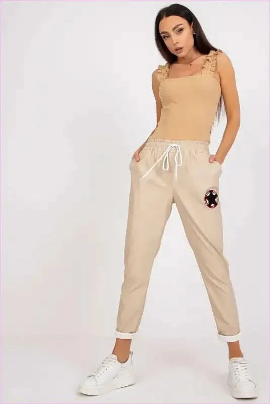 Eco Leather Pants High Rise Unique Style Fashion