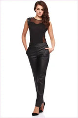 Eco Leather Tube Pants Unique Style