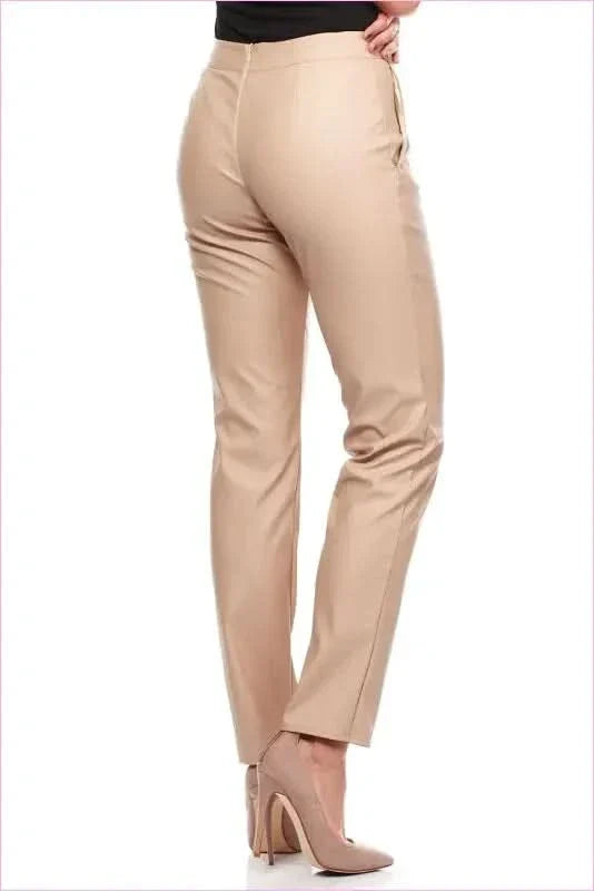 Eco Leather Tube Pants Unique Style