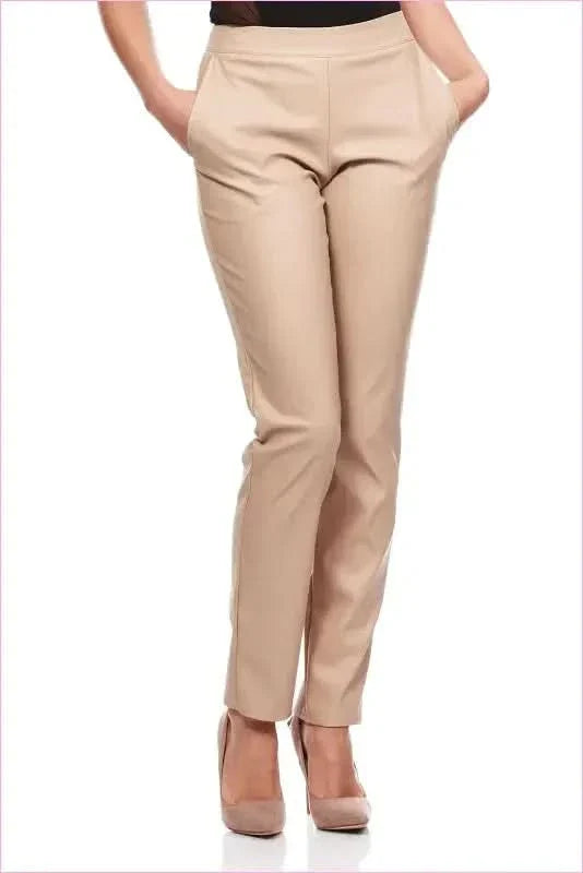 Eco Leather Tube Pants Unique Style