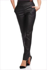 Eco Leather Tube Pants Unique Style