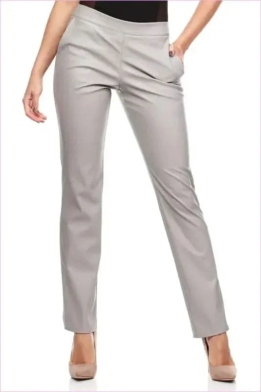 Eco Leather Tube Pants Unique Style