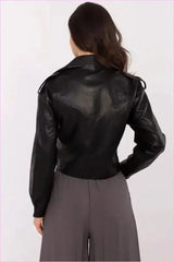 Eco Leather Women's Fashion Jacket Unique Style Short Jacket for Women