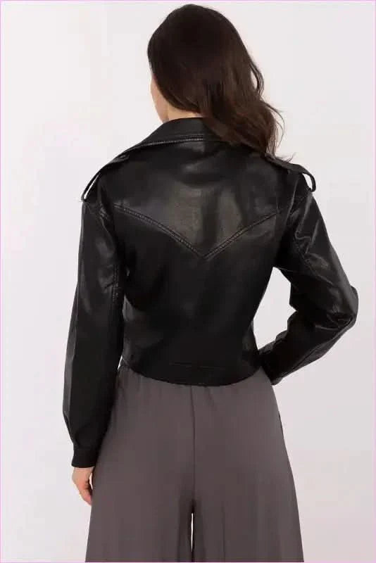Eco Leather Women's Fashion Jacket Unique Style Short Jacket for Women