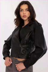 Eco Leather Women's Fashion Jacket Unique Style Short Jacket for Women