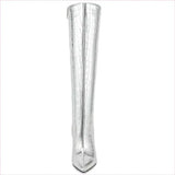 Edgy High Heel Boots with Shark Teeth Pointed Stone Pattern