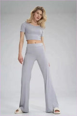 Elastic Waist Bell Bottoms Unique Fashion Style