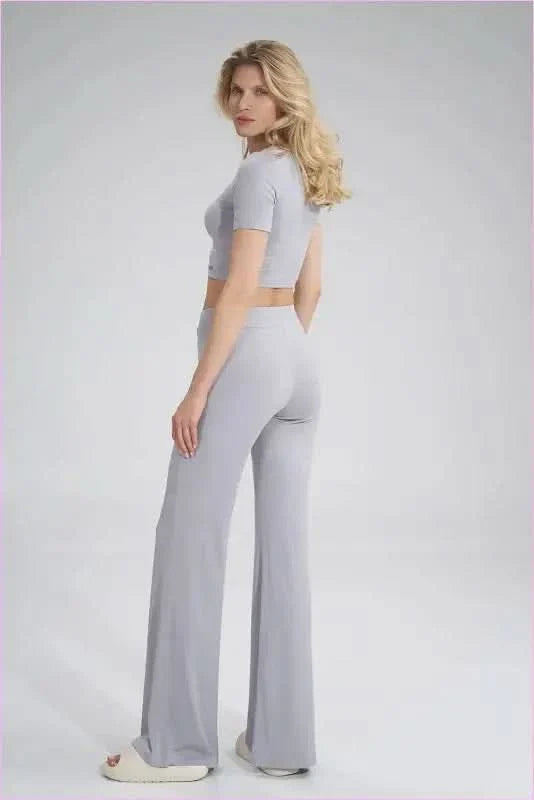 Elastic Waist Bell Bottoms Unique Fashion Style