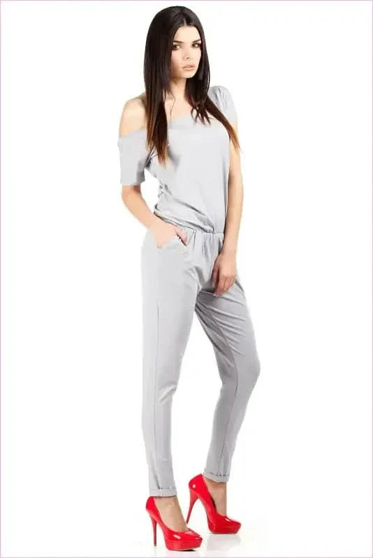 Elastic Waist Fashion Overalls Unique Style