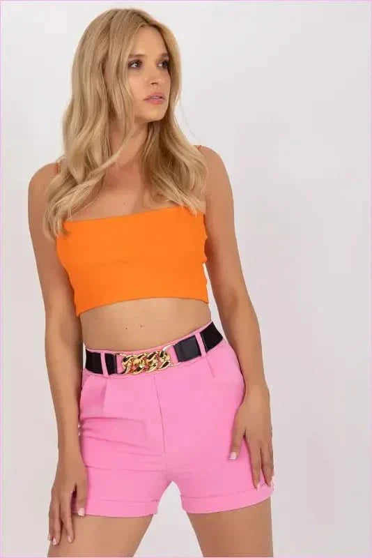 Elastic Waist Fashion Shorts for Women
