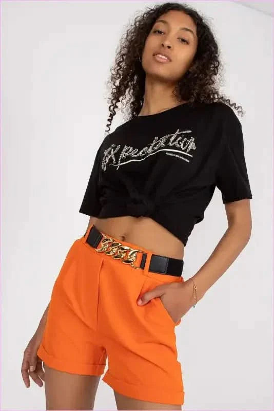 Elastic Waist Fashion Shorts for Women
