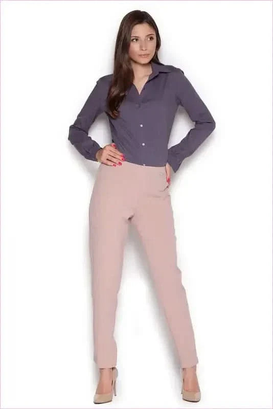 Elegant Fitted Trousers Unique Style Fashion