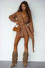 Elegant Puffy Sleeve Jumpsuit Summer Fashion Style