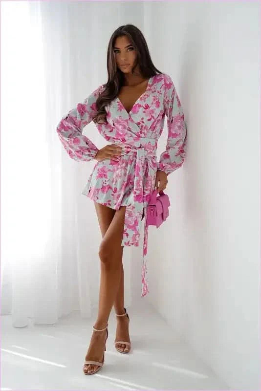 Elegant Puffy Sleeve Jumpsuit Summer Fashion Style