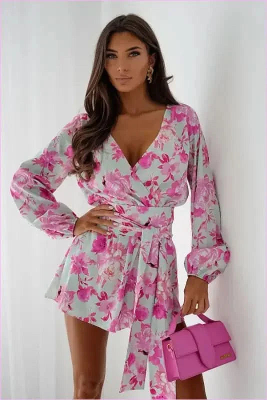 Elegant Puffy Sleeve Jumpsuit Summer Fashion Style
