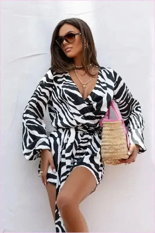 Elegant Puffy Sleeve Jumpsuit Summer Fashion Style