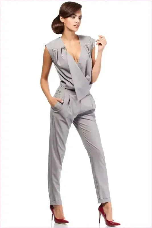 Envelope Top Sleeveless Pantsuit Unique Style