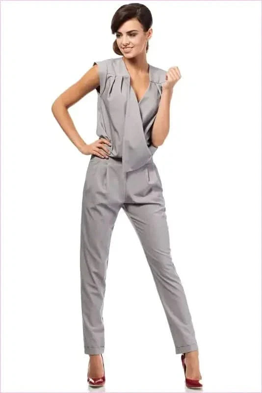 Envelope Top Sleeveless Pantsuit Unique Style