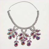 Exaggerated Crystal Large Floral-inspired Luxury Rhinestone Necklace