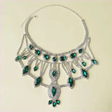 Exaggerated Crystal Large Floral-inspired Luxury Rhinestone Necklace