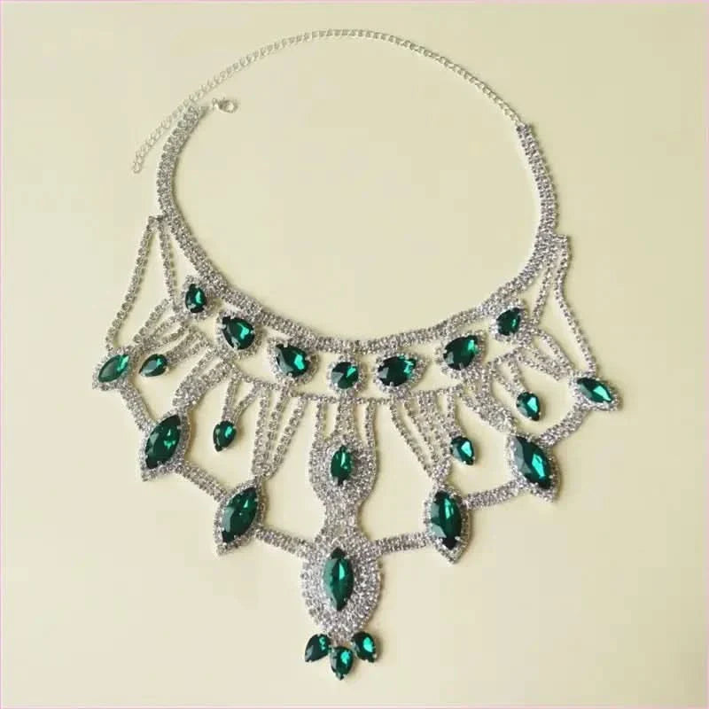 Exaggerated Crystal Large Floral-inspired Luxury Rhinestone Necklace