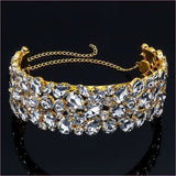 Exaggerated Water Diamond Multi-layer Choker Necklace