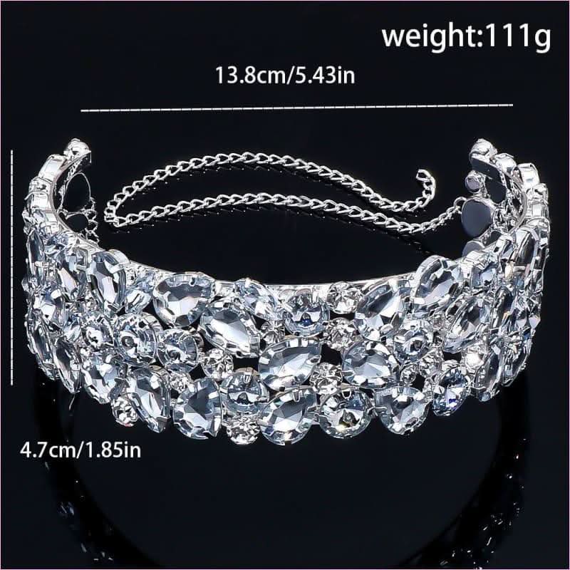 Exaggerated Water Diamond Multi-layer Choker Necklace