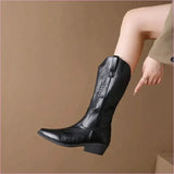 Fashion Embroidered Ladies Western Cowgirl Boots