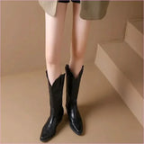 Fashion Embroidered Ladies Western Cowgirl Boots