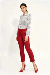 Feminine Chino Pants Unique Style Fashion