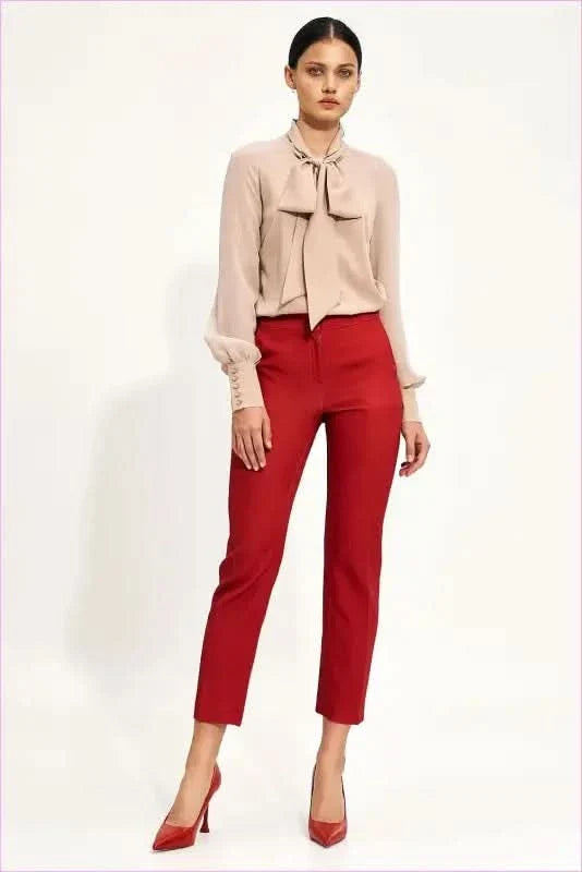 Feminine Chino Pants Unique Style Fashion