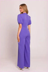 Feminine V-neck Jumpsuit Fashion Style