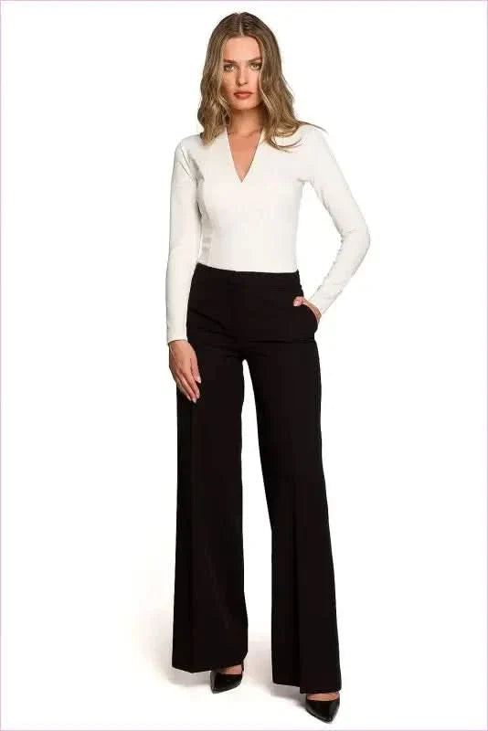 Feminine Wide Leg Pants Unique Fashion Style