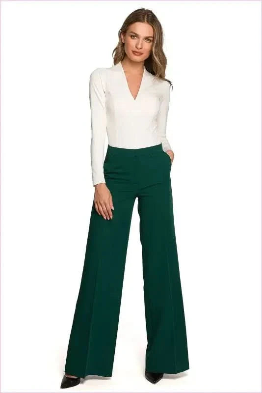 Feminine Wide Leg Pants Unique Fashion Style