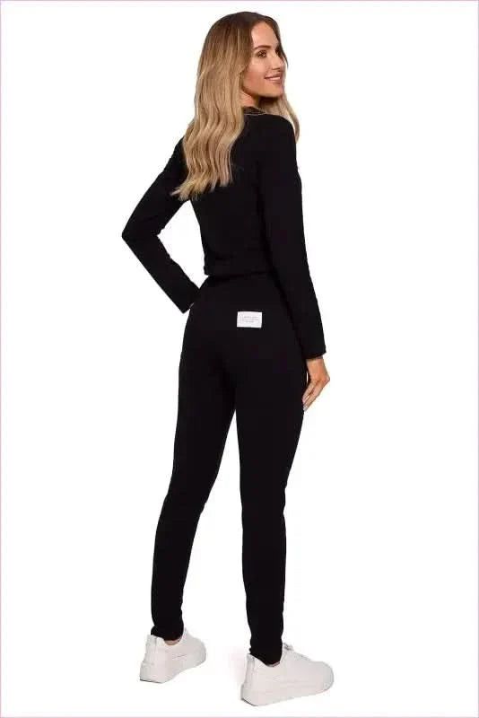Fitted Knit Jumpsuit Unique Style Fashion