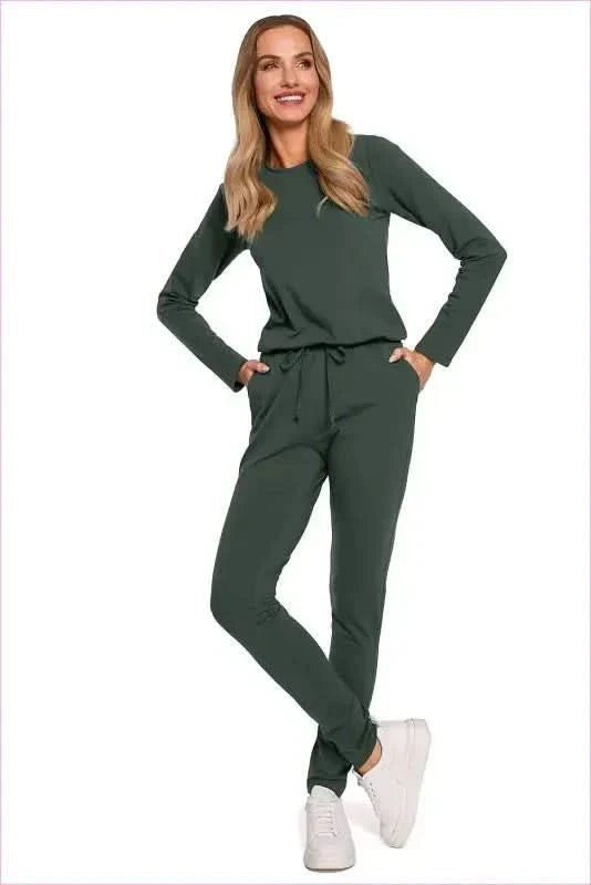 Fitted Knit Jumpsuit Unique Style Fashion