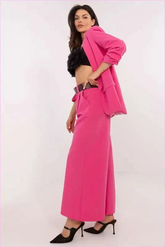 Flared Fabric Trousers Perfect Fit Women's Fashion Style