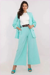 Flared Fabric Trousers Perfect Fit Women's Fashion Style