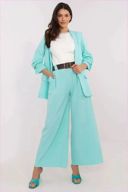 Flared Fabric Trousers Perfect Fit Women's Fashion Style
