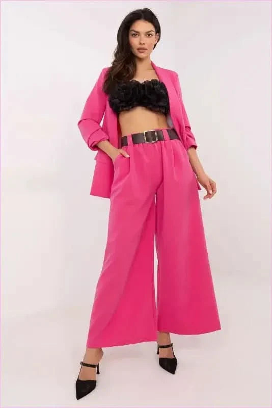 Flared Fabric Trousers Perfect Fit Women's Fashion Style