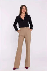 Flared Leg Dress Pants Elegant Women's Fashion