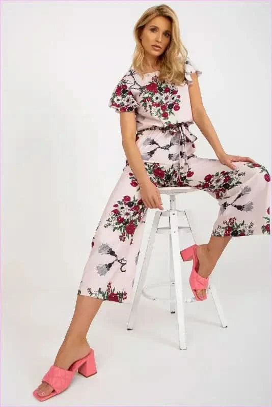 Floral Cotton Jumpsuit Summer Fashion Style